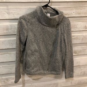Gray Moto jacket activewear petite small